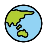 Globe Showing Asia Australia SVG Icon